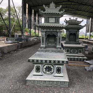 Mộ 2 Mái Đá Xanh Rêu Mẫu 2  – Sản Phẩm Cao Cấp Của Đá Tâm Phúc