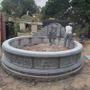 Mộ Tròn Mẫu 3 Đá Mỹ Nghệ