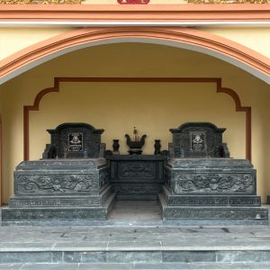 Mộ Ngai Mẫu 6 (Mộ Không Mái) Đá Xanh Rêu – Sản phẩm tâm linh bền vững, sang trọng